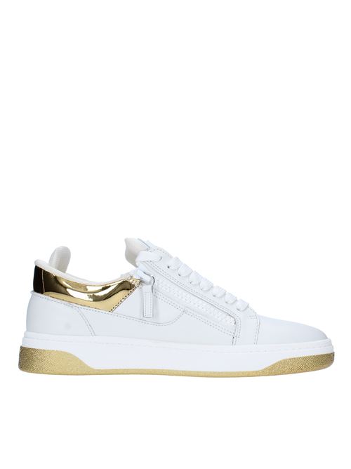 Sneakers Talogo in pelle e tessuto GIUSEPPE ZANOTTI | RM30049-002 TALOGOBIANCO+ORO